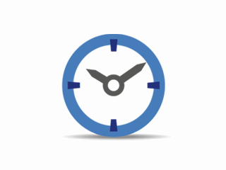 Blue clock icon